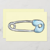 Gele luierspelduitnodiging kaart (Voorkant / Achterkant)