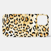 Gele luipaard, met de hand getekend. Case-Mate iPhone case (Achterkant (horizontaal))