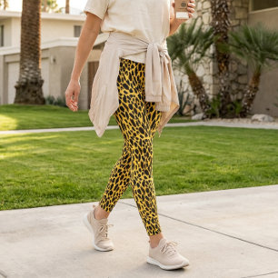Gele Luipaardprint Vlek Luipaard Patroon Leggings