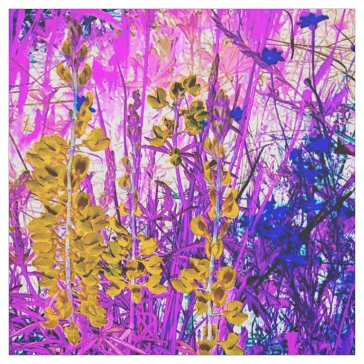 Gele lupineverbinding stof (Swatch)