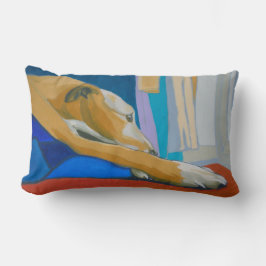 Gele lurcher-kussenlichaam kussen