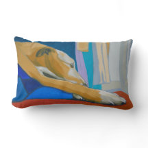 Gele lurcher-kussenlichaam