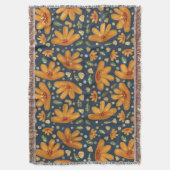 Gele Luxe Bloemen Deken (Voorkant Verticaal)
