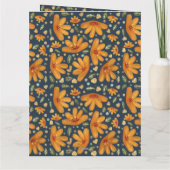 Gele Luxe Bloemen Kaart (Achterkant)