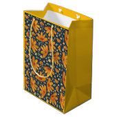 Gele Luxe Bloemen Medium Cadeauzakje (Achterkant Gekanteld)