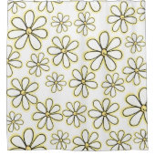 Gele maaltijd van de Gele Gele Dadenbloem Douchegordijn (Voorkant)