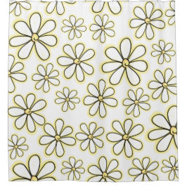 Gele maaltijd van de Gele Gele Dadenbloem Douchegordijn