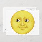 Gele maan - Emoji Briefkaart (Voorkant / Achterkant)