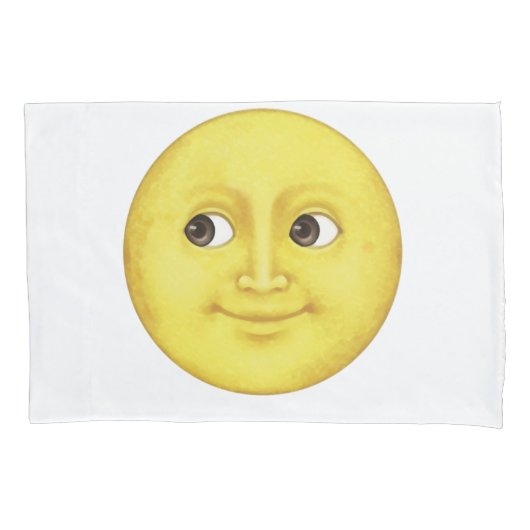 Gele maan - Emoji Kussensloop (Voorkant)