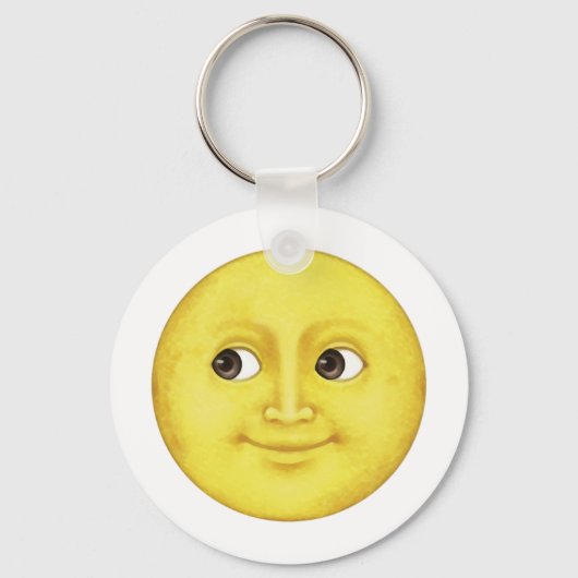 Gele maan - Emoji Sleutelhanger (Voorkant)