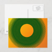 Gele maan in het groen briefkaart (Voorkant / Achterkant)