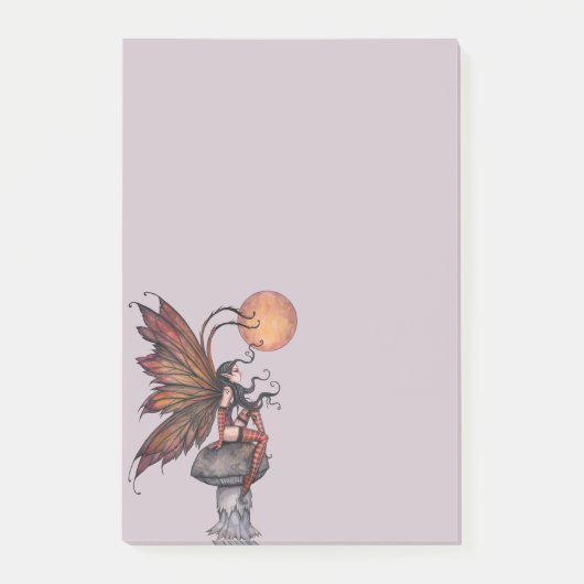 Gele maan van de herfst Fairy Fantasy Art Post-it® Notes (Voorkant)
