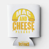 Gele Macaroni-kaas voor kinderen Mac en Cheese Blikjeskoeler (Achterkant)
