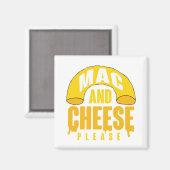 Gele Macaroni-kaas voor kinderen Mac en Cheese Magneet (Voorkant / Achterkant)