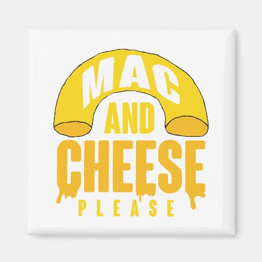 Gele Macaroni-kaas voor kinderen Mac en Cheese Magneet (Voorkant)