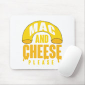 Gele Macaroni-kaas voor kinderen Mac en Cheese Muismat (Met muis)