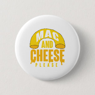 Gele Macaroni-kaas voor kinderen Mac en Cheese Ronde Button 5,7 Cm
