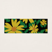 Gele madeliefbloemen met groene bladeren Inserts Mini Visitekaartjes (Voorkant)