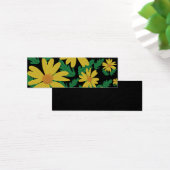 Gele madeliefbloemen met groene bladeren Inserts Mini Visitekaartjes (Bureau)