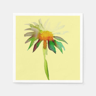 Gele madeliefje voor bloemen servet