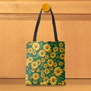 Gele Madeliefjes Boodschappentas Tote Bag