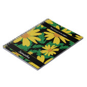 Gele madeliefjes met groene bladeren notitieboek (Linkerzijde)