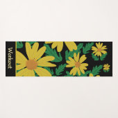 Gele madeliefjes met groene bladeren yogamat (Voorkant (horizontaal))