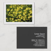 Gele madeliefjes (omzoomd) visitekaartje (Voorkant / Achterkant)