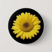 Gele Madeliefjesbloemblaadjes Ronde Button 5,7 Cm (Voorkant)