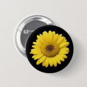 Gele Madeliefjesbloemblaadjes Ronde Button 5,7 Cm (Voorkant /achterkant)