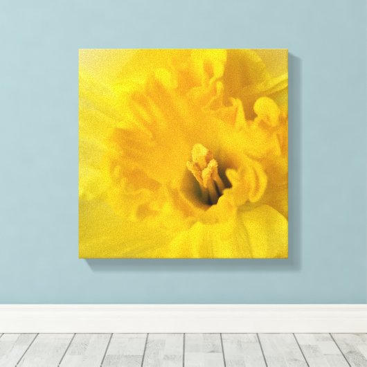 gele maffodil canvas afdruk (Insitu (Houten vloer))