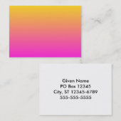 Gele magenta gradiënt visitekaartje (Voorkant / Achterkant)