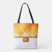 Gele magische bloemen tote bag (Achterkant)