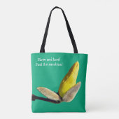 Gele Magnolia Knop Tote Bag (Achterkant)