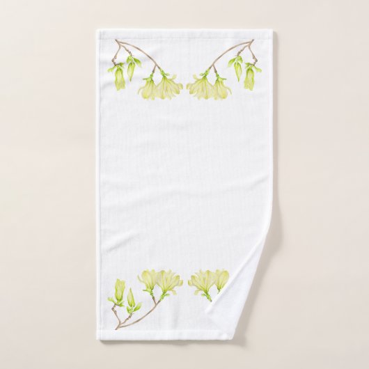 Gele Magnolias op Bathroom Towel Set Bad Handdoek (Handdoek)