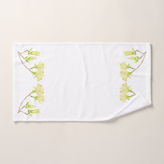 Gele Magnolias op Bathroom Towel Set Bad Handdoek (Handdoek)