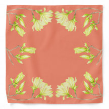 Gele Magnolias op een Bandana