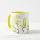 Gele Magnolias op een Combo Mok (W) (Voorkant links)