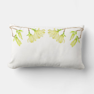 Gele Magnolias op een Lumbar Pillow Kussen