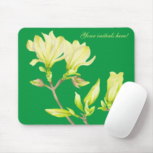 Gele Magnolias op een Muismat (Met muis)