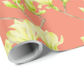 Gele Magnolias op een omslagpapierrol Cadeaupapier (Rol Hoek)