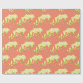 Gele Magnolias op een omslagpapierrol Cadeaupapier (Vlak)