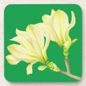 Gele Magnolias op een Onderzetter (Voorkant)