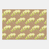 Gele Magnolias op een Reeks van het VerpakkingsPap Inpakpapier Vel (Voorkant 2)