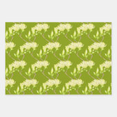 Gele Magnolias op een Reeks van het VerpakkingsPap Inpakpapier Vel (Voorkant)