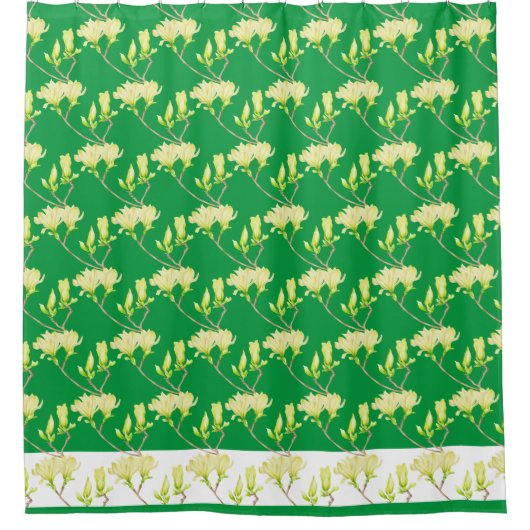 Gele Magnolias op een Shower Curtain Douchegordijn (Voorkant)