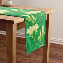 Gele Magnolias op een Table Runner Medium Tafelloper