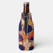 Gele maisachtige bloem digitale kunst flesjeskoeler (Fles Achterkant)