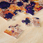 Gele maisachtige bloem digitale kunst legpuzzel (Zijkant)