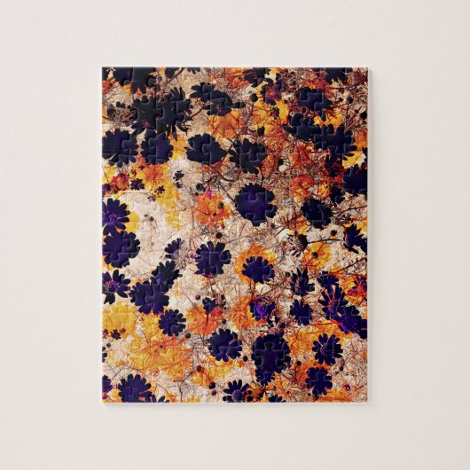 Gele maisachtige bloem digitale kunst legpuzzel (Verticaal)